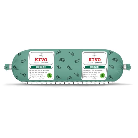 KIVO Nyúl mix BARF menü kutyáknak 500 g