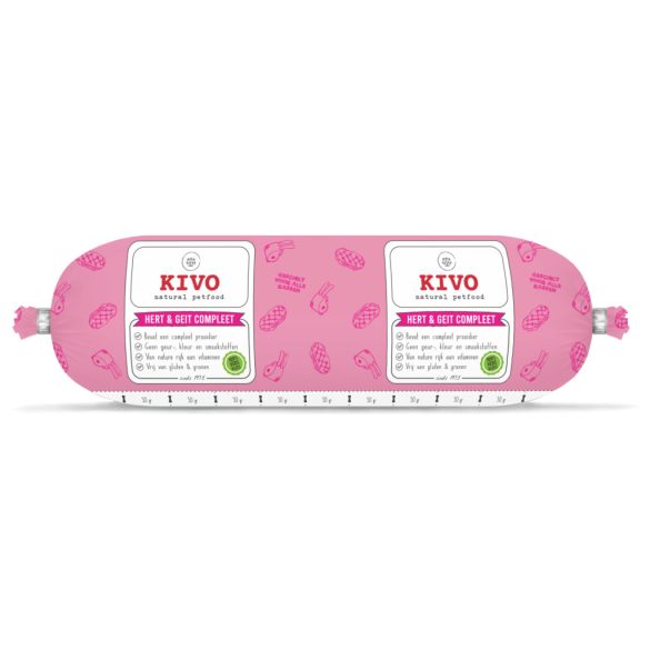 KIVO Szarvas & kecske komplett BARF menü kutyáknak 500 g