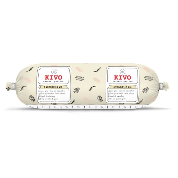 KIVO 4 halas komplett BARF menü kutyáknak 500g