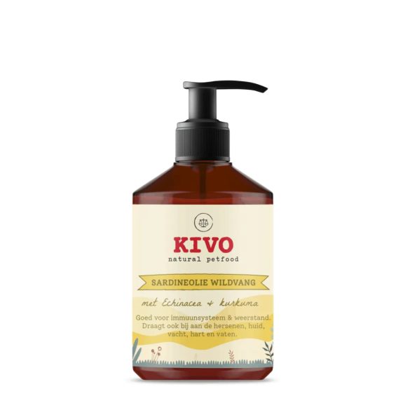  KIVO Szardínia olaj Echinaceával és kurkumával kutyáknak 500ml